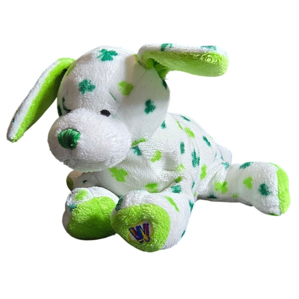 Webkinz Clover Puppy Shamrock Dog Plush St Patricks Day HM447 Lucky Ganz Irish
